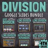 4th Grade Long Division Google Slides Math Lesson Bundle a