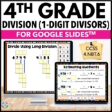 4th Grade Long Division with Remainders Practice Worksheet