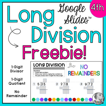 Preview of 4th Grade Long Division Practice | Google Slides | Google Classroom