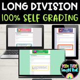 4th Grade Long Division SELF GRADING Quizzes