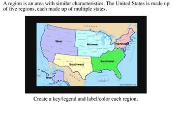 Preview of 4th Grade Louisiana Social Studies Unit 1 Topic 2 Regions of the United States