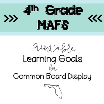 Preview of 4th Grade MAFS Standards (Printable for Common Board)