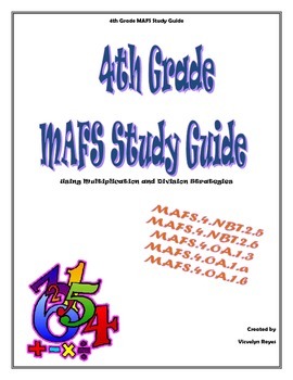 Preview of 4th Grade MAFS Study Guide-  Multiplication and Division Strategies
