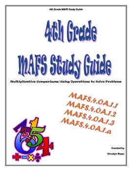 Preview of 4th Grade MAFS Study Guide- Multiplicative Comparisons/Problem Solving