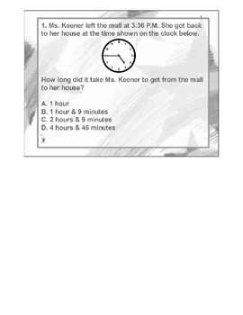 Preview of 4th Grade MATH ActivInspire 5 question Assessment Elapsed Time 4.MD.A.1, 2