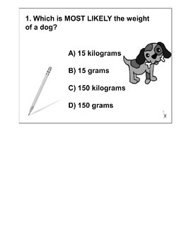 Preview of 4th Grade MATH ActivInspire 5 question Assessment Weight 4.MD.A.1,2