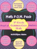 4th Grade MATH ASSESSMENT Common Core P.O.M. (Proof Of Mas