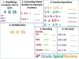 4th Grade MATH Common Core Spiral Review 3