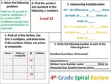 4th Grade MATH Common Core Spiral Review BUNDLE