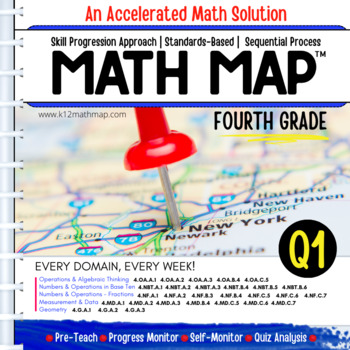 Preview of Accelerate Learning - 4th Grade MATH MAP | Spiral Standards GROWING BUNDLE