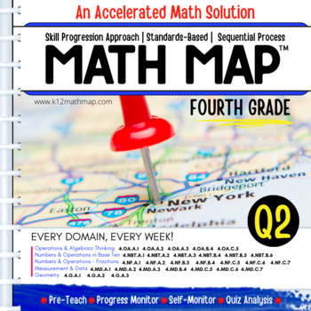 Preview of Accelerate Learning - 4th Grade MATH MAP | Spiral Standards Quarter 2