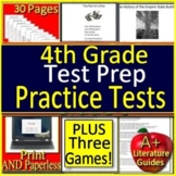 4th Grade ELA Reading SELF-GRADING GOOGLE FORMS Test Prep 