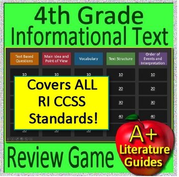 Preview of 4th Grade Reading Informational Text Game - Test Prep