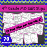 4th Grade MD Exit Slips ★ Measurement and Data Math Exit Tickets