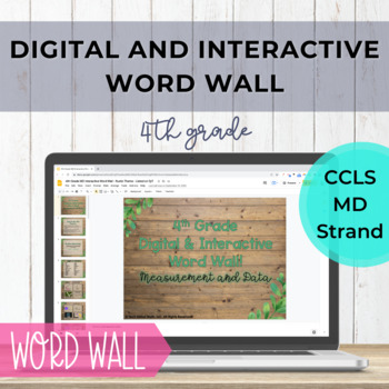Preview of 4th Grade MD Word Wall Interactive [Google Slides] 