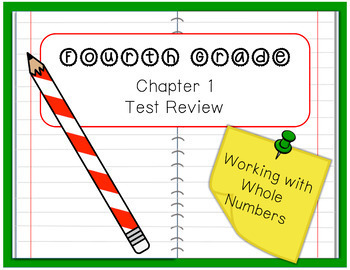 Preview of 4th Grade MIF 2020 Chapter 1 Test Review (Digital - PLUS Digital Task Cards!)
