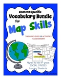 4th Grade Map Skills Content Specific Vocabulary Activity 