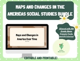 4th Grade Maps and Changes in the Americas Over Time Bundle