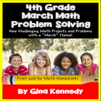 Preview of 4th Grade March  Math Projects, Problem-Solving