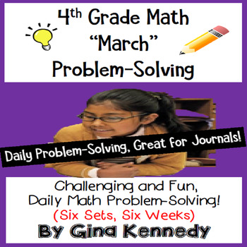 Preview of Daily Problem Solving for 4th Grade: March Word Problems (Multi-Step)