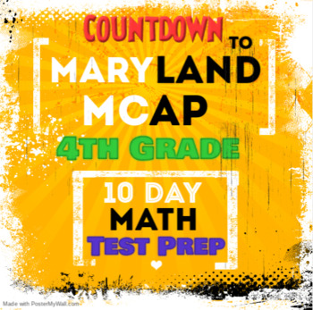 Preview of 4th Grade Maryland MCAP Math Test Prep/Standards Review - 10 Days of Practice!