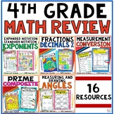 4th Grade Math Spiral Review Worksheets & Test Prep | Game