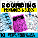 4th Grade Math Rounding Activities, Rounding to Tens & up 