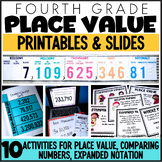 4th Grade Math Activities for Place Value | Compare and Or