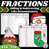 4th Grade Math Adding & Subtracting Fractions with Like De