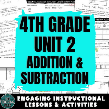 Preview of 4th Grade Math Addition and Subtraction Curriculum Unit CCSS