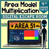 4th Grade Math Area Model Multiplication Digital Escape Ro