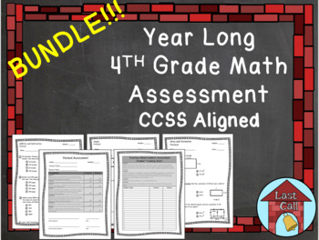 Preview of 4th Grade Math Assessment BUNDLE (CCSS Aligned)