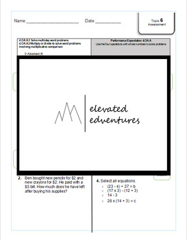 Preview of 4th Grade Math Assessment Bundle