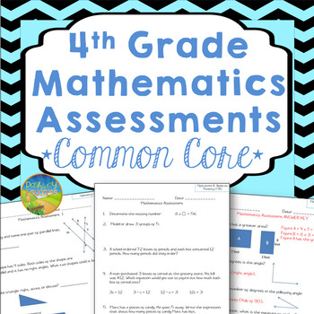 Preview of 4th Grade Math Assessments for Common Core
