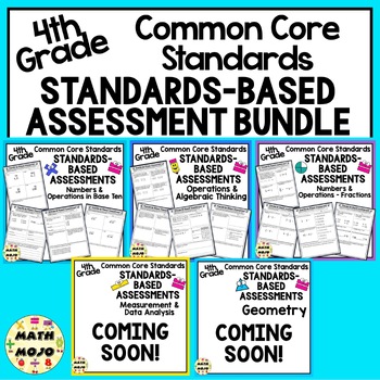 Preview of 4th Grade Math Assessments: Common Core Math All Standards: Growing Bundle