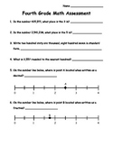 4th Grade Math Assessments Pack