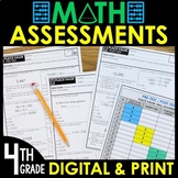 4th Grade Math Assessments | Print & Digital | ENTIRE YEAR BUNDLE