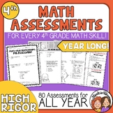 4th Grade Math Assessments To Last ALL Year - Place Value,
