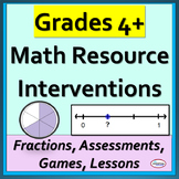 4th Grade Math Activity Digital BUNDLE: Assessments, Fract