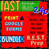 4th Grade Math BUNDLE, Florida FAST Math Prep, BEST Math, 