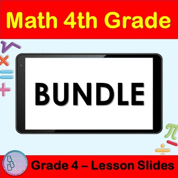 Preview of 4th Grade Math Bundle | Decimals Fractions Geometry Multiplication Division