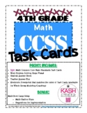 4th Grade Math CCSS Task Cards