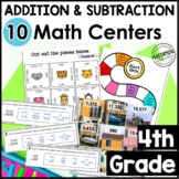 4th Grade Math Centers | 10 Addition & Subtraction Centers