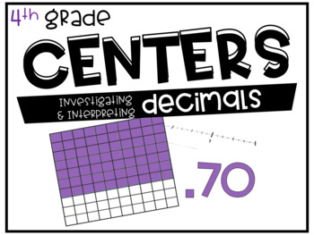 Preview of 4th Grade Math Centers Decimals