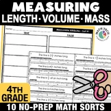 4th Grade Math Centers Measure Length, Volume, Temperature