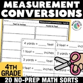 4th Grade Math Centers Measurement Conversions Practice Wo