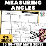 4th Grade Math Centers Measuring Angles, Additive Angles, 