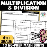 4th Grade Math Centers: Multi-Digit Multiplication &  Divi