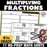 4th Grade Math Centers Multiplying Fractions & Whole Numbe