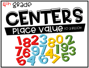 Preview of 4th Grade Math Centers Place Value